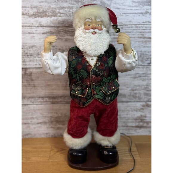 Rockin' Dancing Santa 17" Rocking Around The Christmas Tree 1999 Tested WORKS - Picture 2 of 13